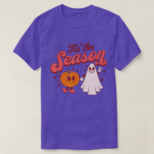 この季節のおもしろいハロウィーン Tシャツ (デザイン正面)