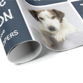 この季節のおもしろいフォトグリッドのクリスマスプレゼント ラッピングペーパー (ロールコーナー)