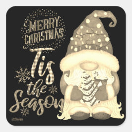 この季節のクリスマスおもしろい格言 スクエアシール