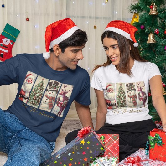 「この季節のクリスマスのパターン Tシャツ