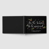 この季節のクリスマスの休日の結婚式のゲストブック ゲストブック (全面)