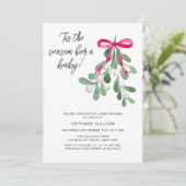 この季節のクリスマスの赤ちゃんシャワー 招待状 (スタンド正面)