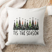 「この季節のクリスマスツリー雪の薄片サンタ クッション (ブランケット)