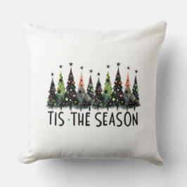 「この季節のクリスマスツリー雪の薄片サンタ クッション