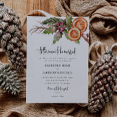 この季節のクリスマス植物学結婚の 招待状