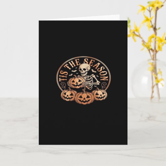 この季節のスノーモービル 赤いチェック柄 カード (黄色い花)