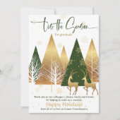 「この季節のハッピーホリデーズビジネスグリーティング 招待状 (正面)