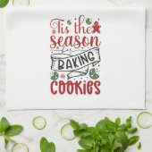 'この季節のベーキングクッキーのホリデーデコール キッチンタオル (折り畳み)