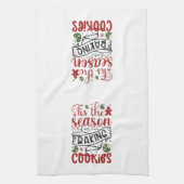 'この季節のベーキングクッキーのホリデーデコール キッチンタオル (縦)