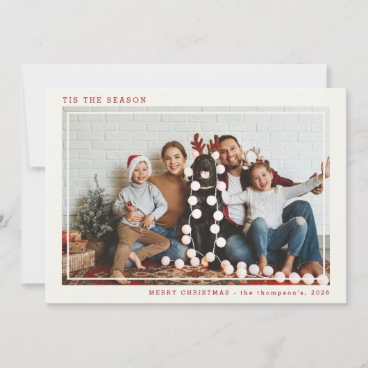 この季節のメリークリスマスの写真 シーズンカード (正面)