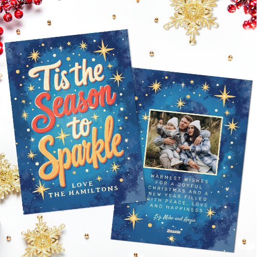 この季節のレトロ写真クリスマスカード シーズンカード