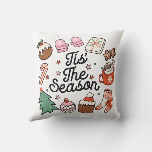 この季節のヴィンテージクリスマス クッション (裏面)