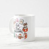 この季節のヴィンテージクリスマス コーヒーマグカップ (正面左)