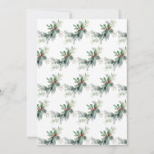 この季節の冬の果実はクリスマスの葉 招待状 (裏面)