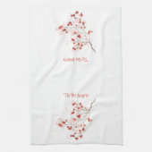 「この季節の水彩の冬のベリー キッチンタオル (縦)