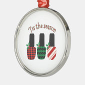 この季節の爪、 ネイルポーランドクリスマス メタルオーナメント (左)