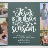 この季節の理由はイエス 写真 三つ折りクリスマスカード (内部中)