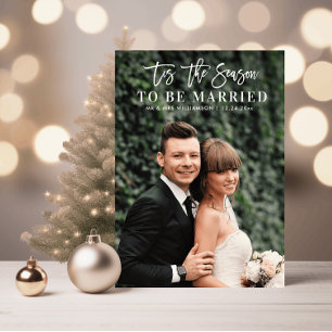 この季節の結婚発表写真 サンキューカード