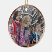 この季節の銅の書道埃っぽい青 セラミックオーナメント (左)