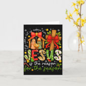 この季節はイエスが主役 キリスト教クリスマス カード (黄色い花)