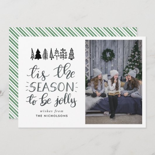 この季節はクリスマスすてき写真の台本になる シーズンカード (正面/裏面)