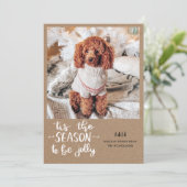 この季節はスクリプトすてきの休日の写真 シーズンカード (スタンド正面)