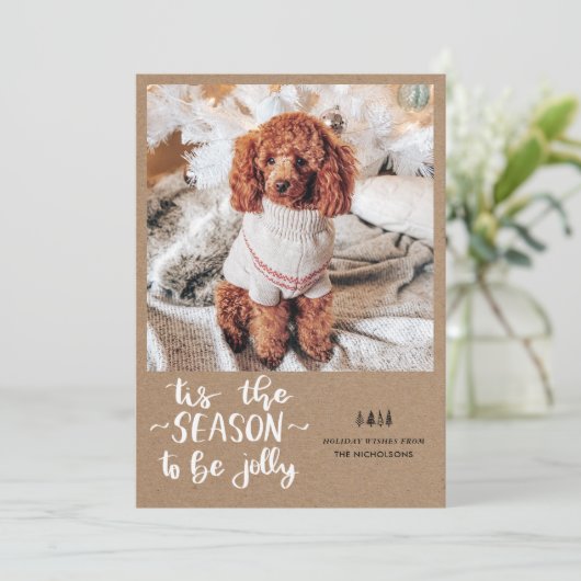 この季節はスクリプトすてきの休日の写真 シーズンカード (スタンド正面)