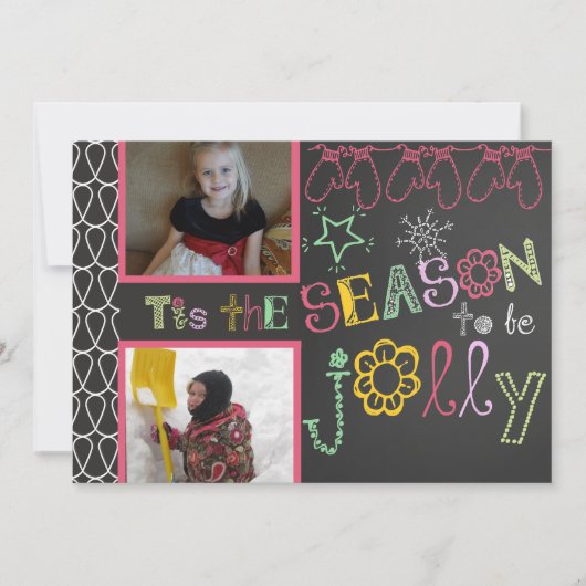 この季節は休日のすてき写真カード シーズンカード (正面)