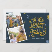 この季節は写真のすてきホリデーカード 招待状 (正面)