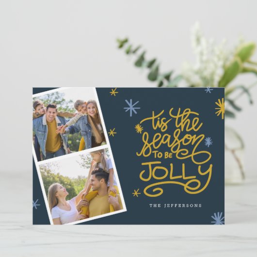 この季節は写真のすてきホリデーカード 招待状 (スタンド正面)