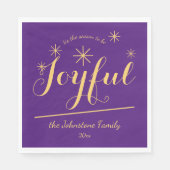 "この季節は喜び"シックなパーティー紙 スタンダードランチョンナプキン (正面)