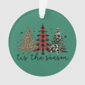 "この季節"プレイドヒョウのクリスマスツリー オーナメント (正面)