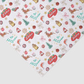 この季節、水色のクリスマスレトロかわいい 薄葉紙 (詳細)