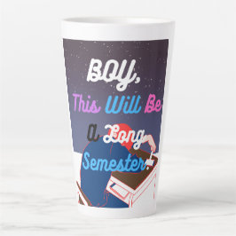 この学期は長い カフェラテマグ