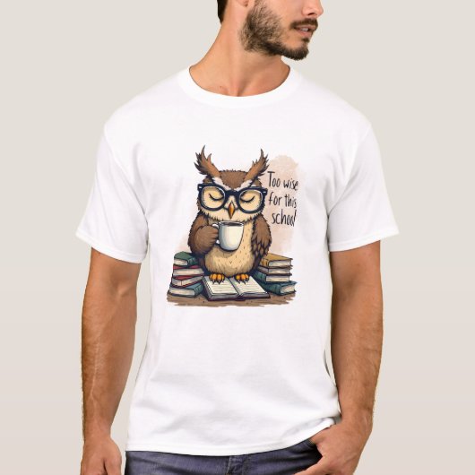 この学校にはあまりにも賢すぎる 面白い メンズTシャツ Tシャツ (正面)