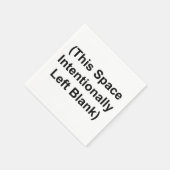 「この宇宙は意図的にす離れる空白の」付きナプキン スタンダードカクテルナプキン (角)