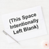 「この宇宙は意図的離れに空白の」ステッカー 長方形シール (封筒)