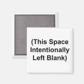 「この宇宙を意図的に離れする」付き磁空白の石 マグネット (正面/裏面)