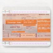 この宇宙フライト火星旅行搭乗券を変更 マウスパッド (正面)