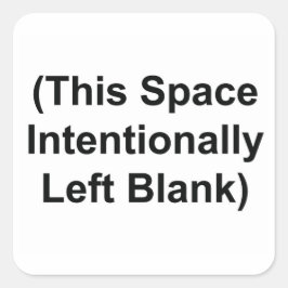 この宇宙離れは空白の1.5インチステッカー スクエアシール