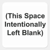 この宇宙離れは空白の1.5インチステッカー スクエアシール (正面)