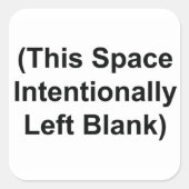 この宇宙離れは空白の3インチのシール スクエアシール (正面)