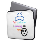 この客は私を困らせる ラップトップスリーブ (正面左)