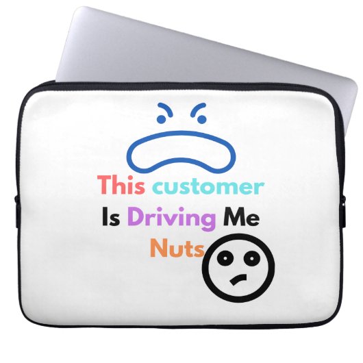 この客は私を困らせる ラップトップスリーブ (正面)