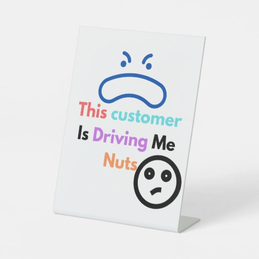 この客は私を困らせる 台座サイン (正面)