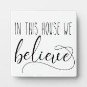 この家では信じクリスマスサイン フォトプラーク (正面)