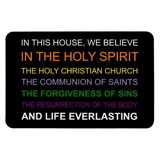 この家では信じ マグネット (横)