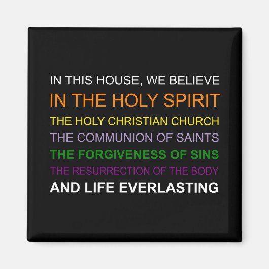 この家では信じ マグネット (正面)