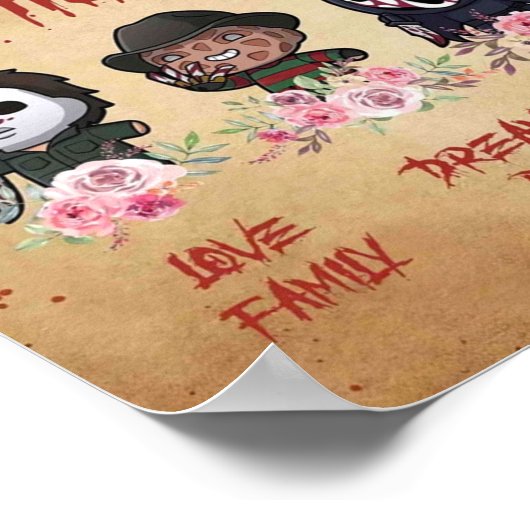 この家では家族が怖いみたいに大きな夢を見るのが大好き ポスター (角)