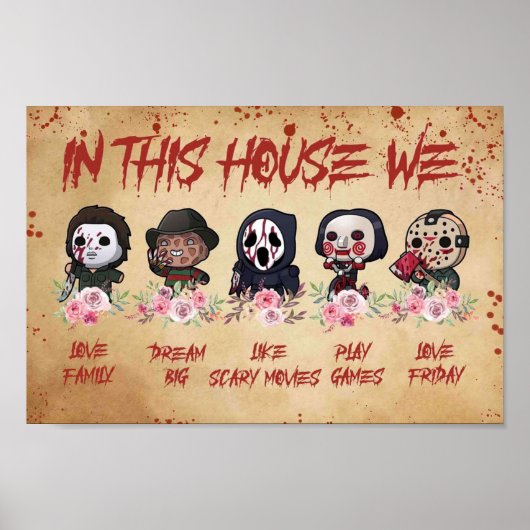 この家では家族が怖いみたいに大きな夢を見るのが大好き ポスター (正面)